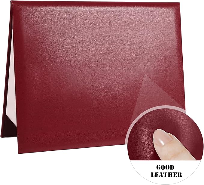 Diploma Cover 8.5” x11” Diploma Holder of Graduation Leatherette Padded Certificate（Tent Style),5-Pack