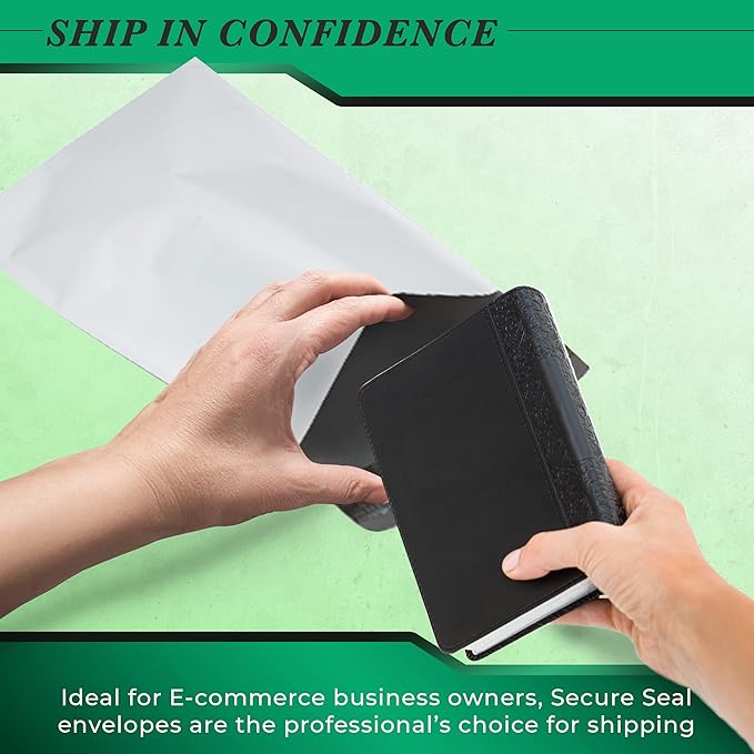 100 Pack Secure Seal White Poly Mailers - Safe Shipping With 4x6 Bags - E-Commerce Self Sealing 2 Mil Poly Envelopes for Shipping
