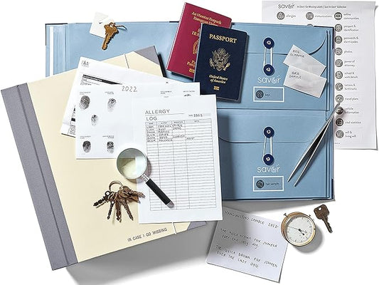 2025 Edition The Folio Document Organizer | Custom Dyed Cloth-Bound Expanding File for Important Papers, Passports, Birth Certificates & More | Ideal for Home Organization & Graduation Gift Purpose