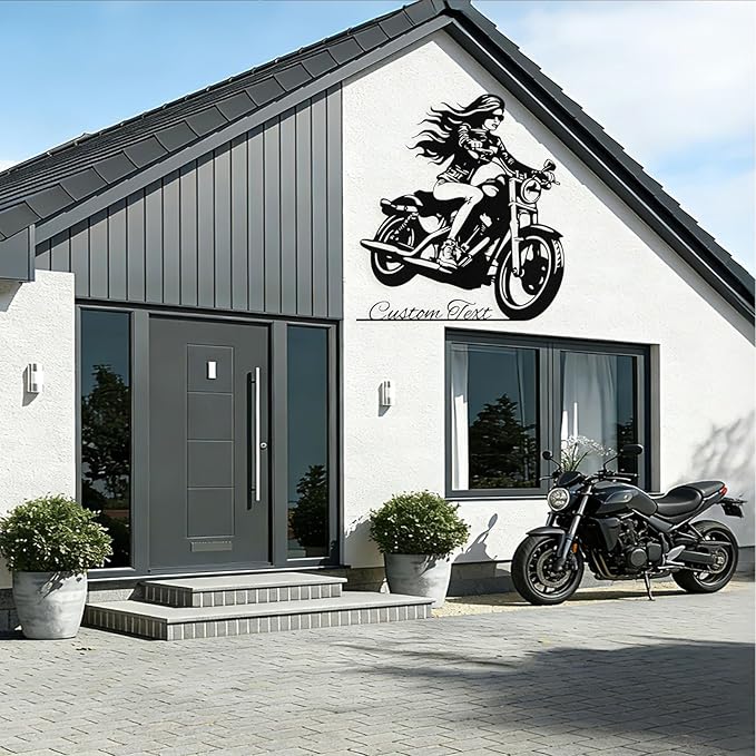 Custom Motorcycle Metal Sign Personalized Biker Name Sign Motorcycle Wall Art Motorbike Signs Garage Decor Gift for Bikers Motorcycle Lover Gifts