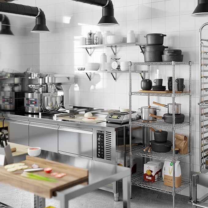 Regal Altair 18" Deep x 24" Wide x 64" Height Wire Shelving Kit | 5-Tier | NSF Commercial Storage Rack Unit