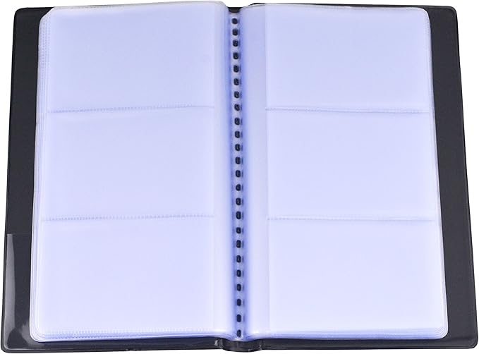 SAMYO Business Journal Name Card Book Holder Organizer - Holds 240 Cards - Black