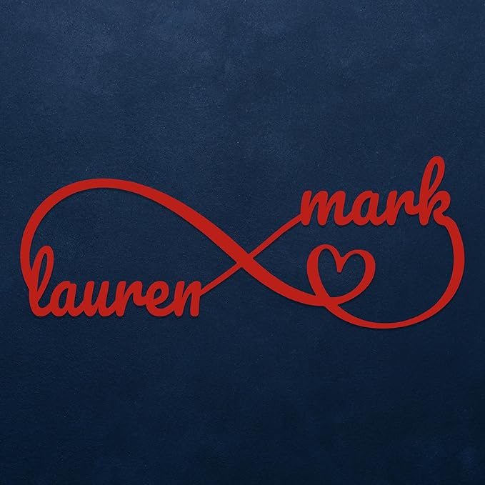 Personalized Valentines Metal Wall Sign, Custom Infinity Heart Love Couple Name Sign, Valentine's Wedding Gifts for Couples, Metal Engagement Sign, Home DecoratioN, Gift for Anniversary