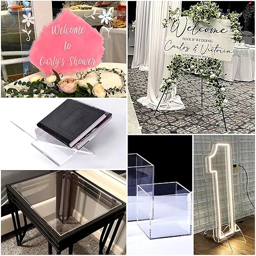 2 Pack 16x20 Inch Acrylic Sheet 1/8" Thick, Cast Acrylic Sheet, Clear Plexiglass Sheets, for Craft Projects, Display Cases, Signs, Photo Frame