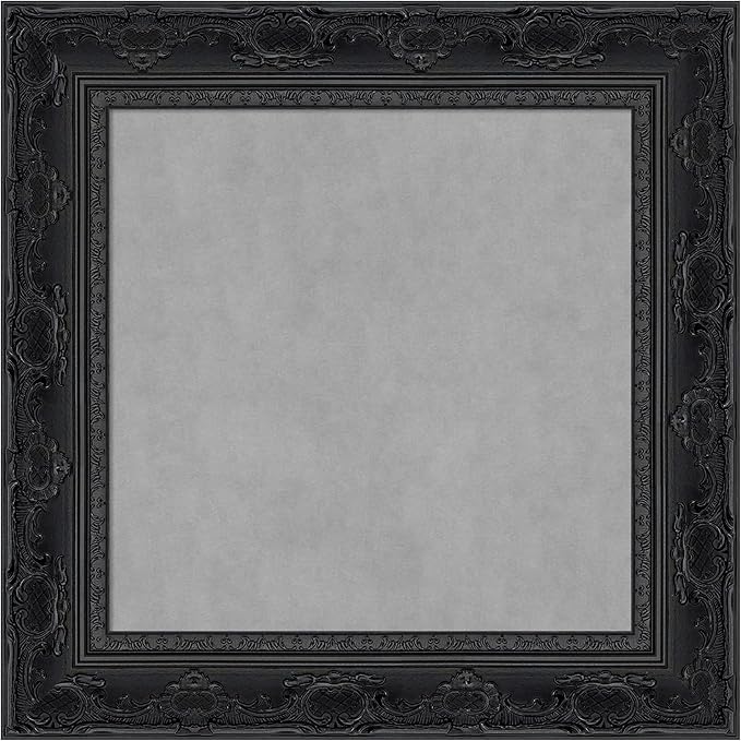 Amanti Art Black Framed Magnetic Board 16x16 X-Small Vision Board for use with Magnets, 100% Metal Sheet to Display Items as Office Decor or for Home Organization in mudroom, Kitchen or Kids Room