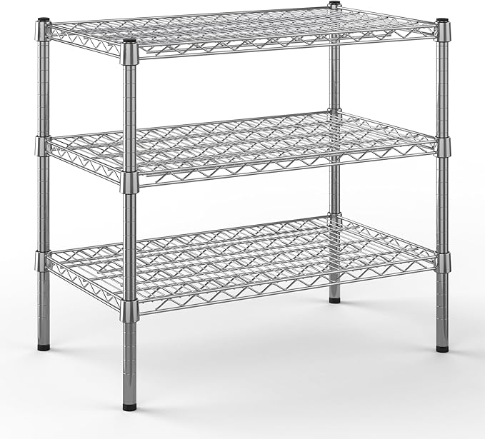 Regal Altair 18" Deep x 30" Wide x 27" Height Wire Shelving Kit | 3-Tier | NSF Commercial Storage Rack Unit