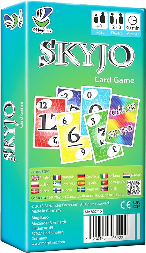 SKYJO, Fun Card Game for Young and Least Young, Fun Game Parties in The Circle of Friends and Family.