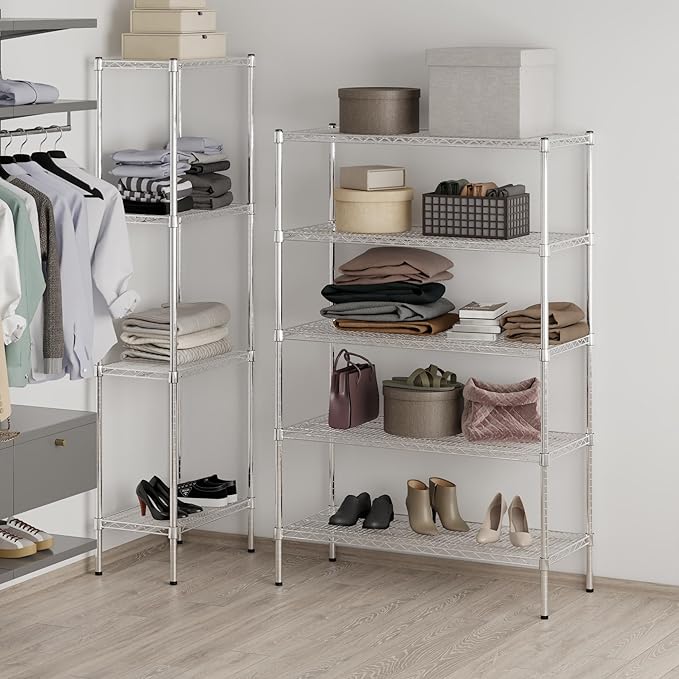 Regal Altair 18" Deep x 42" Wide x 64" Height Wire Shelving Kit | 5-Tier | NSF Commercial Storage Rack Unit