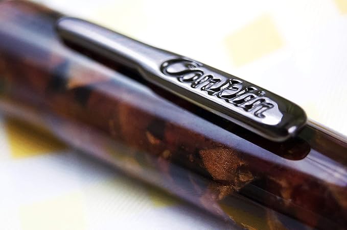 Conklin All American Fountain Pen in Brownstone – Stub Nib, Rich Brown Finish & Artistic Design – Ideal Gift for Calligraphers & Collectors