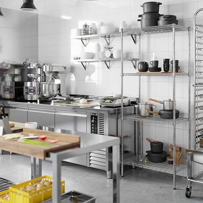 Regal Altair 18" Deep x 30" Wide x 74" Height Wire Shelving Kit | 4-Tier | NSF Commercial Storage Rack Unit