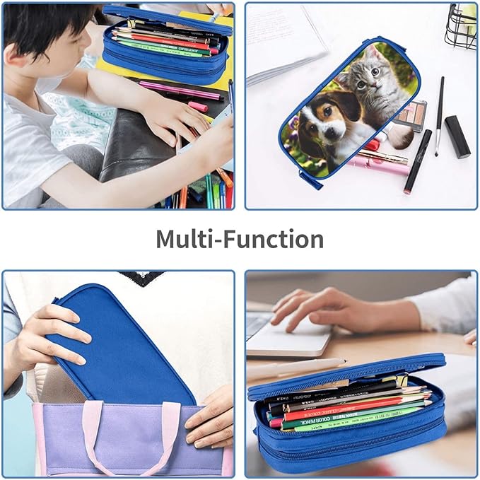 Nigmuye Custom Pencil Case Personalized Add Photo Text Pen Bag Large Capacity Zipper Pencil Box for Office Travel Graduation Gifts