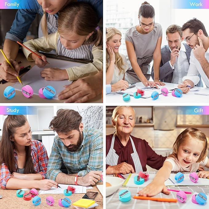 Fainne 800 Pcs Pencil Sharpeners Bulk for Kids Colorful Manual Pencil Sharpeners Compact Portable Handheld Crayon Back to School Supplies for Kids Students Home Office Classroom Prizes(Bright Color)