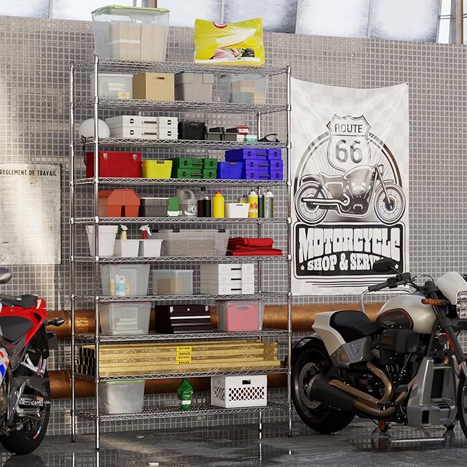 Regal Altair 18" Deep x 54" Wide x 96" Height Wire Shelving Kit | 10-Tier | NSF Commercial Storage Rack Unit