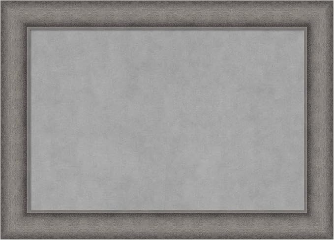 Amanti Art Grey Framed Magnetic Board 20x28 Medium Vision Board for use with Magnets, 100% Metal Sheet to Display Items as Office Decor or for Home Organization in mudroom, Kitchen or Kids Room