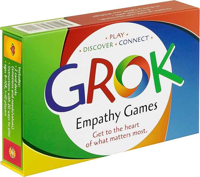 GROK Conversation Cards & Empathy Games - 20 Games to Teach Empathy, Emotional Intelligence, & SEL Skills for Families, Classrooms & Couples