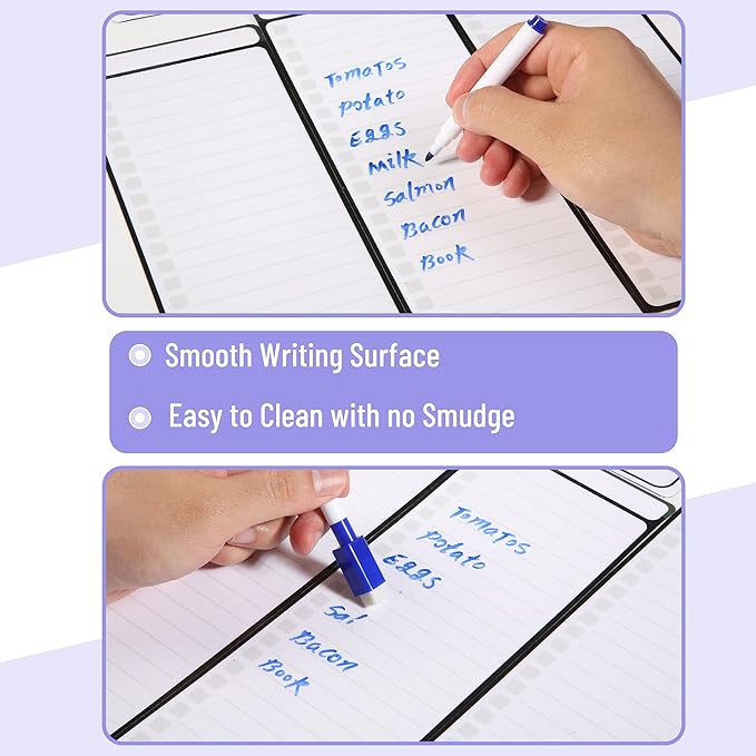 Mr. Pen- 4" x 12" Magnetic Dry Erase to Do List, 11 pcs, 4X Dry Erase to Do List White Board, 6X Colorful Whiteboard Markers and 6" x 4" Magnetic Whiteboard Note