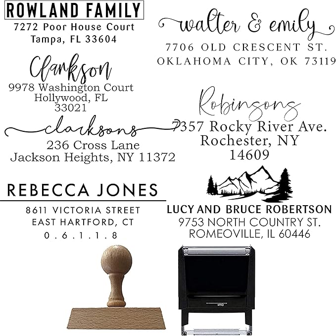 Address Stamp | Custom Address Stamper | Personalized | Self-Inking Return Address Mail | 3 Lines | Wedding | Custom Address Stamper | (House Warming Gift)