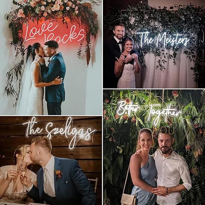 Custom Neon Signs for Wall Decor, Personalized LED Name Signs Neon Light for Bedroom Large Wedding Birthday Business Customizable Light up Sign Pink Sign Boy Girl Decoration