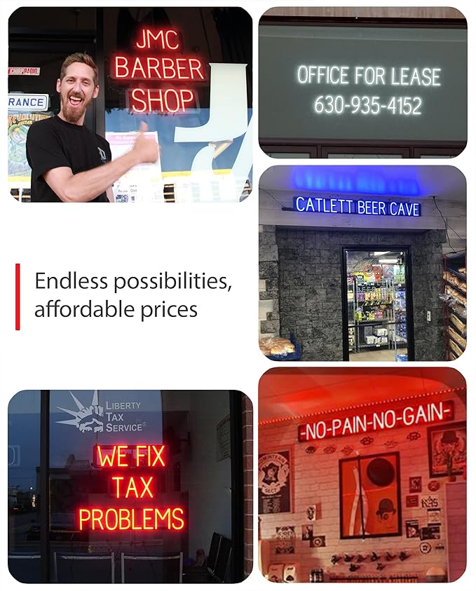 SpellBrite KITCHEN Sign | Directional Sign with Neon Look, Red LED Light Source | 25.1" x 6.3"