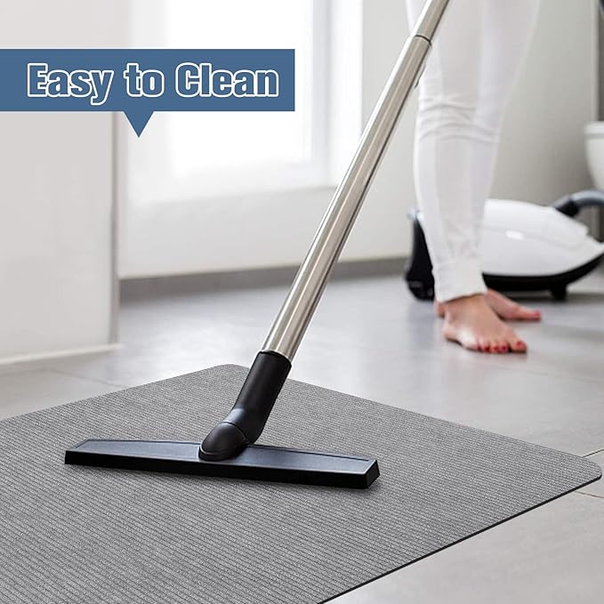 2 Pack Office Chair Mat for Hardwood Floor, 55"x35" Computer Chair Floor Mat, Desk Chair Mat, Large Rubber Anti-Slip Floor Protector for Home Office Light Grey (Folding Packaging)
