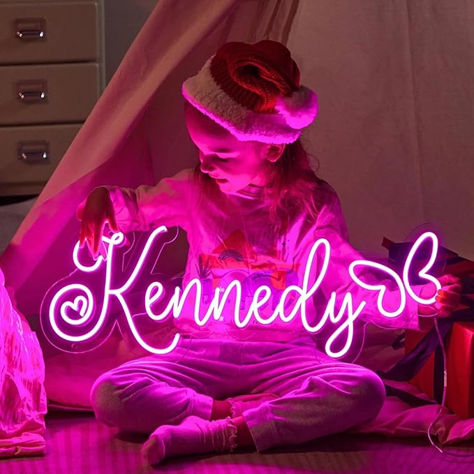 BUIZZEUOIV Custom Neon Sign, Neon Name Sign Personalized for Wall Decor, Light up Neon Name Sign Customizable for Wedding Bar Birthday Party Gift
