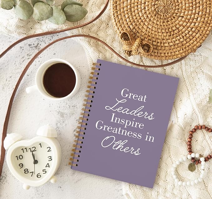 OXW Purple Meeting Notebooks for Work, Leadership Gifts Office Work Notebook Journal for Writing Note Taking, Thank You Gifts for Women Men Leader Boss Mentor Principal Manager, 5.5"x8.3"