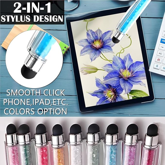 Yucold Customized Pens with Name/Logo - Touch Screen Stylus Ballpoint Pen, Perfect for Weddings, Business & Personalized Gifts (Grass green,30)