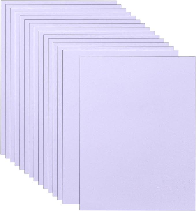 Guakicae 32 Sheets Light Purple Cardstock 8.5 x 11 Craft Paper, 230gsm/80lb Premium Lavender Card Stock Printer Paper for DIY Cards Making, Invitations, Greeting Cards, Certificates