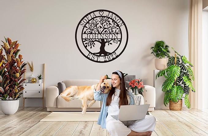Metal Name Signs Personalized, Custom Tree of Life Signs, Custom Family Name Sign, Last Name Sign, Metal Wall Art, personalized wall decor, Personalized Wedding Gift