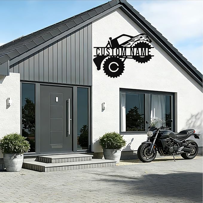 Custom Dirt Bike Metal Signs Personalized Motorcycle Name Sign Custom Garage Decor Motorbikes Wall Art Decor Motorcycle Sign Men Room Decorate Gifts for Men Husband Rider