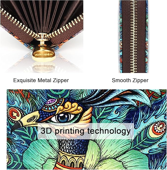 APHISON RFID Credit Card Holder Wallets for Women Leather Zipper Card Case for Ladies Keychain Wallet