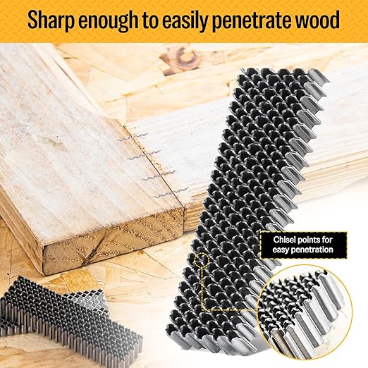 meite Corrugated Fasteners MC114 25 Gauge 1-Inch Crown 1/4-Inch Length Staples Corrugated W Fasteners for Pneumatic Corrugated Tools, for Woodworking Projects (2,000 Counts/Box)