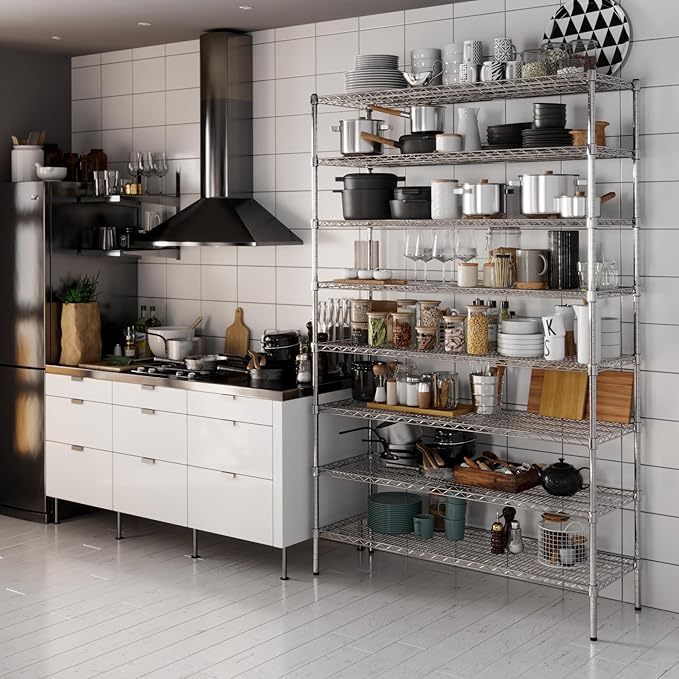 Regal Altair 18" Deep x 54" Wide x 86" Height Wire Shelving Kit | 8-Tier | NSF Commercial Storage Rack Unit
