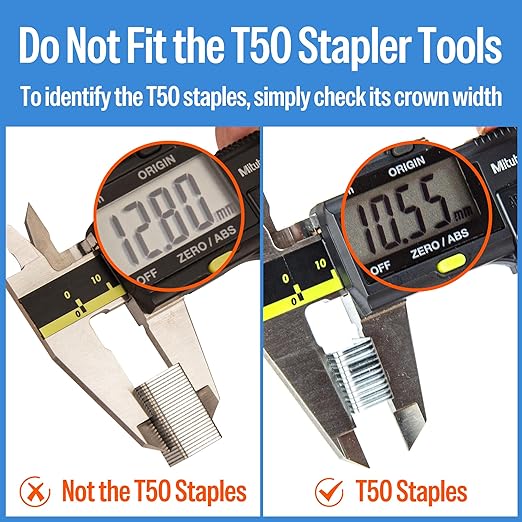 meite 21 Gauge Upholstery Staples, 1/2-Inch Crown with 5/8-Inch Length Galvanized Heavy Duty Staples for Staple Guns MT8016, MT8016S, and MT8016SLN (10,000 Counts)