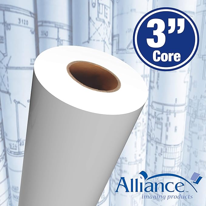 Alliance Wide Format Paper Rolls Bond Engineering (20lb | 90 Rolls, 15 In x 500 FT | 3" Core)