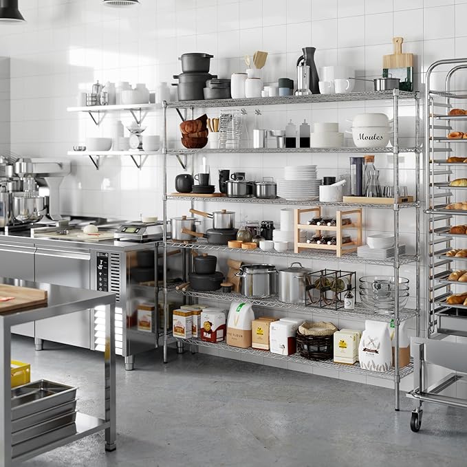 Regal Altair 14" Deep x 72" Wide x 74" Height Wire Shelving Kit | 6-Tier | NSF Commercial Storage Rack Unit
