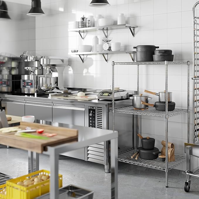 Regal Altair 24" Deep x 30" Wide x 54" Height Wire Shelving Kit | 3-Tier | NSF Commercial Storage Rack Unit