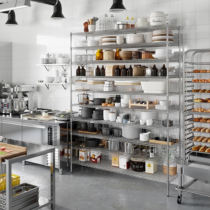 Regal Altair 18" Deep x 72" Wide x 96" Height Wire Shelving Kit | 10-Tier | NSF Commercial Storage Rack Unit