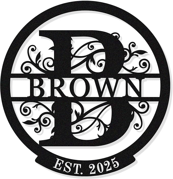 Custom Name Sign Last Name Signs for Home Custom Metal Signs Personalized Name Sign Personalized Wedding Gift Metal Signs Custom Metal Wall Decor Monogram Wall Decor