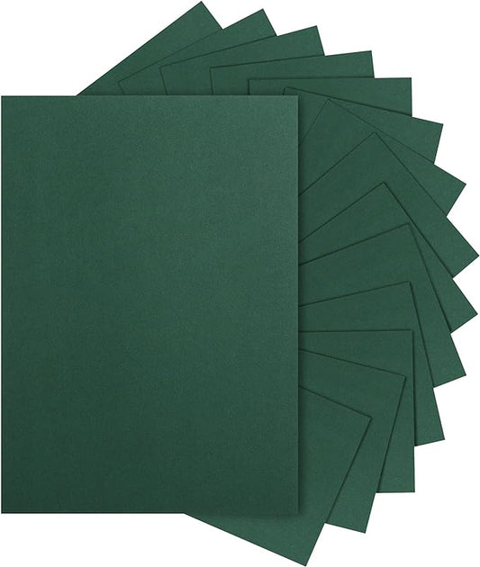 Silunkia 40 Sheets Dark Green Cardstock 8.5 x 11 Crafts Paper, 200gsm/75lb Premium Christmas Green Card Stock for Cards Making, Greeting Cards, School, Menus, Birthday Decorations, Office