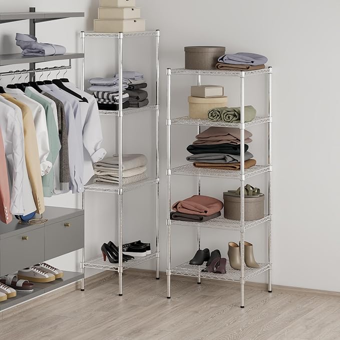 Regal Altair 21" Deep x 24" Wide x 64" Height Wire Shelving Kit | 5-Tier | NSF Commercial Storage Rack Unit