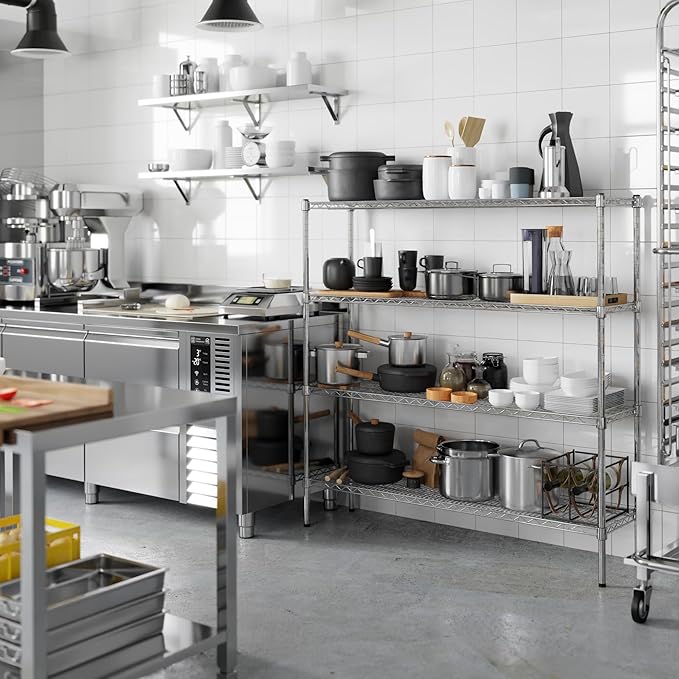 Regal Altair 14" Deep x 54" Wide x 54" Height Wire Shelving Kit | 4-Tier | NSF Commercial Storage Rack Unit
