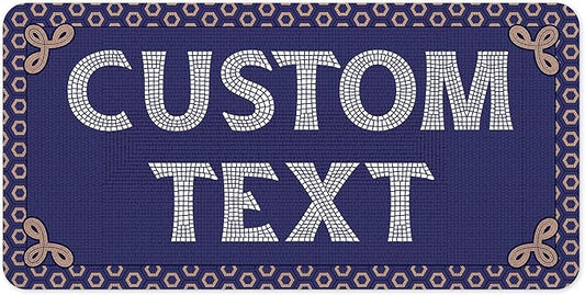Custom Sign, Custom Street Sign, 11 Font Colors, 13 Font Styles, 4 Hole Options, 22 Sizes, 6x12 Inches, Rust Free DiBound, Fade Resistant, Made in USA by My Sign Center (Fauxsaic 1)