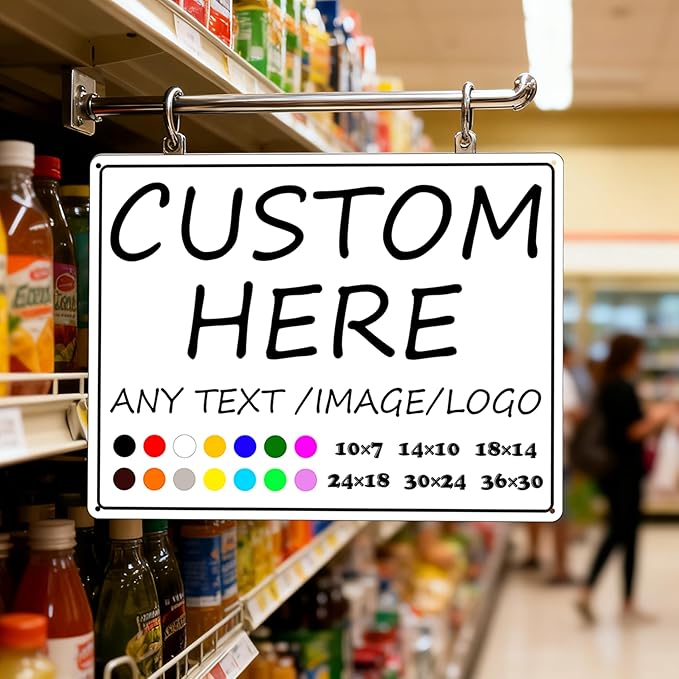 Custom Signs,Personalized Metal Signs-10×7inches-indoor/outdoor Weatherproof and rustproof for home,yard,business,school