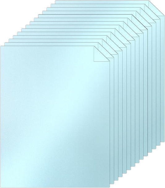 Silunkia 100 Sheets Blue Shimmer Cardstock 8.5 x 11 Certificate Paper, 75lb Thick Glossy Paper Card Stock for DIY Card Making, Thank You Cards, Wedding Invitations, Scrapbooking