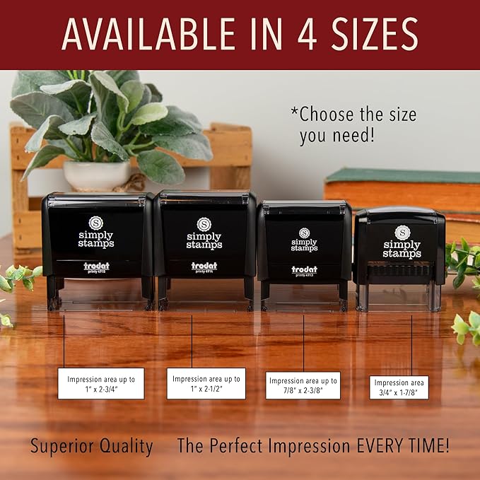 Self Inking Modern Address Stamps | Custom Return Address Stamper (Brandon, Medium)