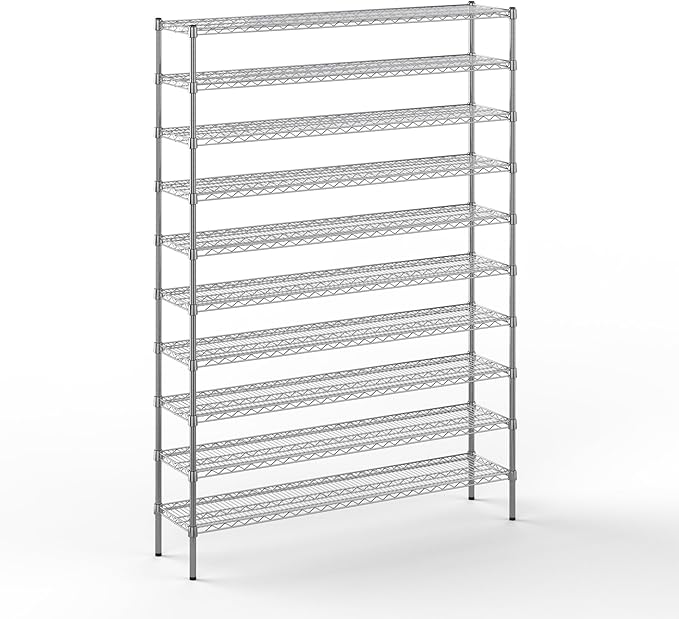 Regal Altair 14" Deep x 60" Wide x 86" Height Wire Shelving Kit | 10-Tier | NSF Commercial Storage Rack Unit