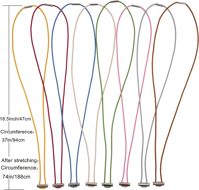 Garbage Can Bands Trash Can Bands Set of 8, Adjustable Large Trash Can Rubber Bands Fits 8-33 Gallon Kitchen Office
