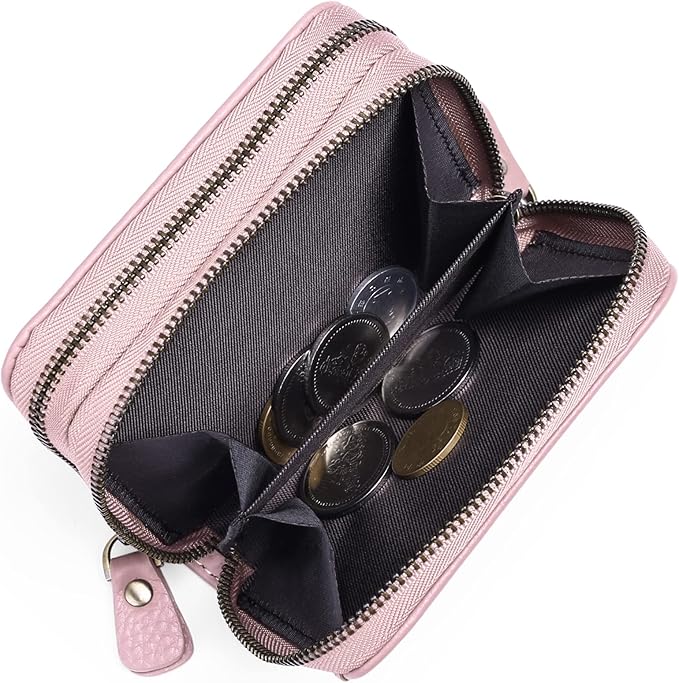 GOIACII Small Genuine Leather Wallet for Women, RFID Blocking Credit Card Holder Wallet