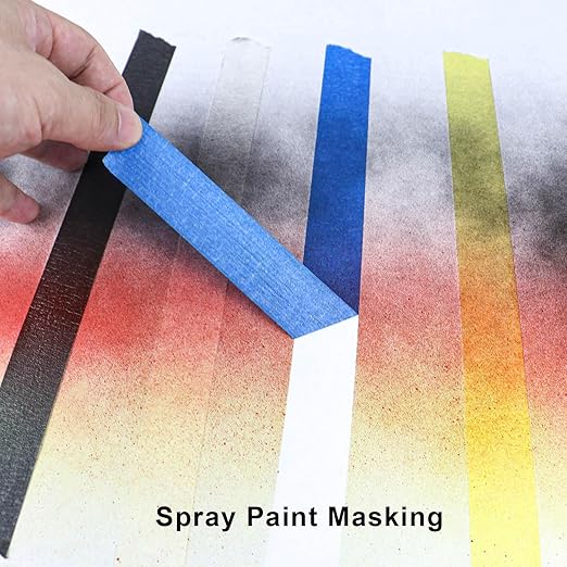 DOAY 3 Pack Blue Painters Tape - Masking Tape 1 Inch Wide - Multi-Surface, Smart Adhesion, Indoor & Outdoor - 300FT Total - Paint Tape for DIY, Labeling, Art, Car, General Purpose (#3910)